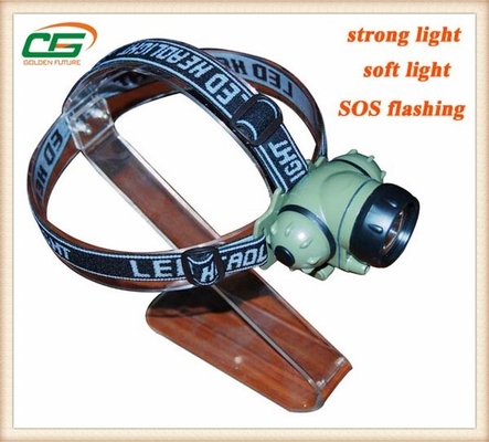 Наивысшая мощность делает факел водостотьким перезаряжаемые, Headlamp головки СИД 3 ватт СИД