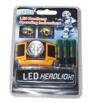 Непредвиденное СИД Headtorch/Headlamp батареи сухих элементов с 9 СИД IP54