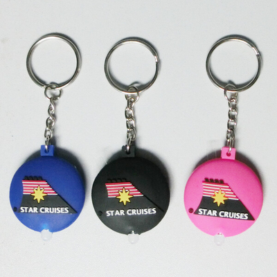 Один двойной, котор встали на сторону мягкий PVC Keychain, электрофонарь Keychain СИД высокой яркости